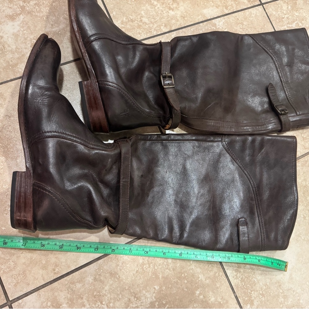 Frye Brown Leather Knee-High Boots - Picture 4 of 12